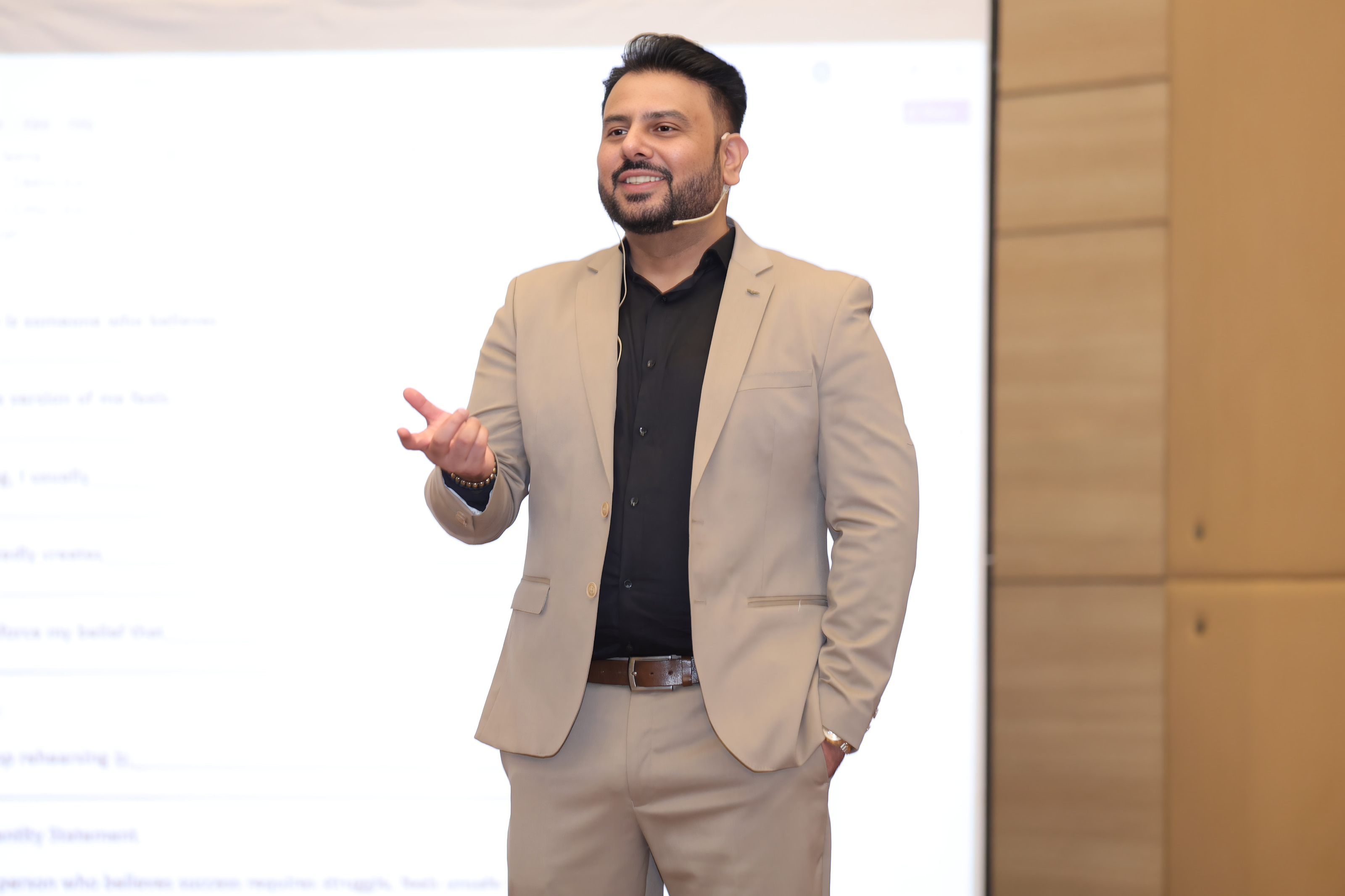 Business coaching workshop photograph